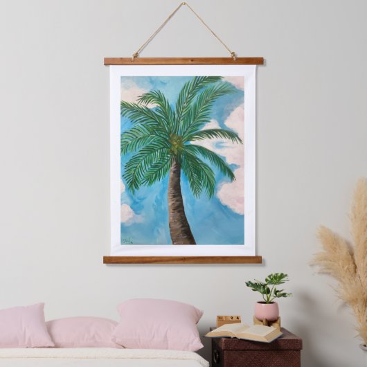 Redland Bay Palm Tree Hangend Wandkleed (Slaapkamer)