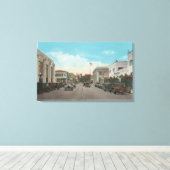 Redlands, CA - Business District Town Center Vie Canvas Afdruk (Insitu (Houten vloer))