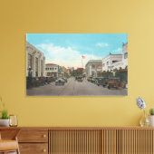 Redlands, CA - Business District Town Center Vie Canvas Afdruk (Insitu (Woonkamer))