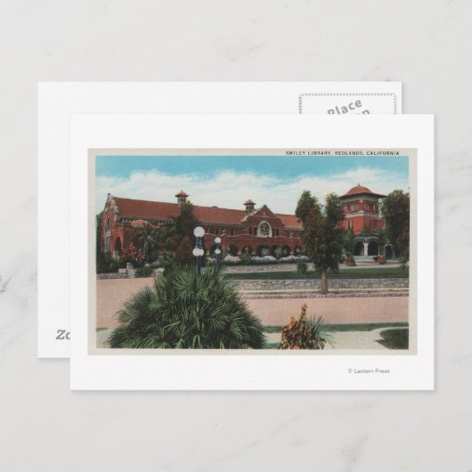 Redlands, CA - Uitzicht van Smiley Library Briefkaart (Voorkant / Achterkant)