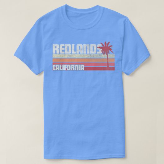 Redlands California CA  70s 80s Gift Beach T-shirt (Design voorkant)