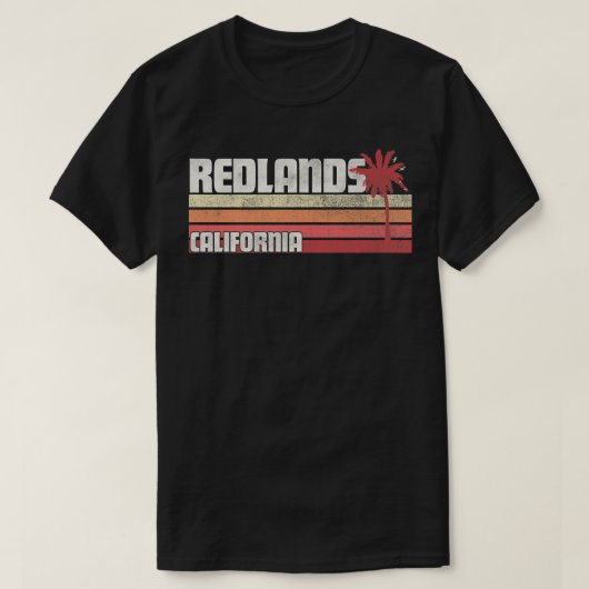 Redlands California CA 70s 80s Gift Beach T-shirt (Design voorkant)