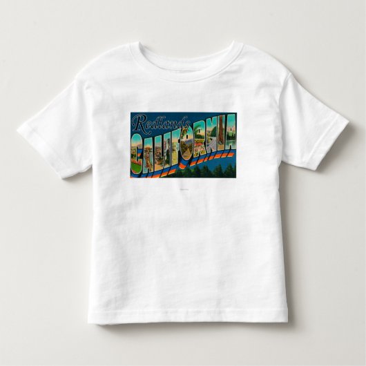 Redlands, Californië - grote letterscènes Kinder Shirts (Voorkant)