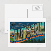 Redlands, Californië - grote lettertjes Briefkaart (Voorkant / Achterkant)