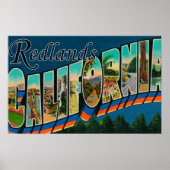 Redlands, Californië - grote lettertjes Poster (Voorkant)
