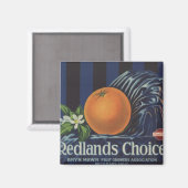 Redlands Keuze Oranje kratlabel Magneet (Voorkant / Achterkant)