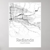 Redlands Map - Californië - City Map Poster (Voorkant)