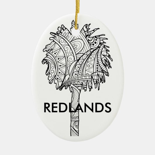 Redlands Palms - kerstversiering Keramisch Ornament (Voorkant)