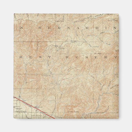 Redlands quadrangle toont San Andreas Rift Magneet (Voorkant)