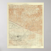 Redlands quadrangle toont San Andreas Rift Poster (Voorkant)