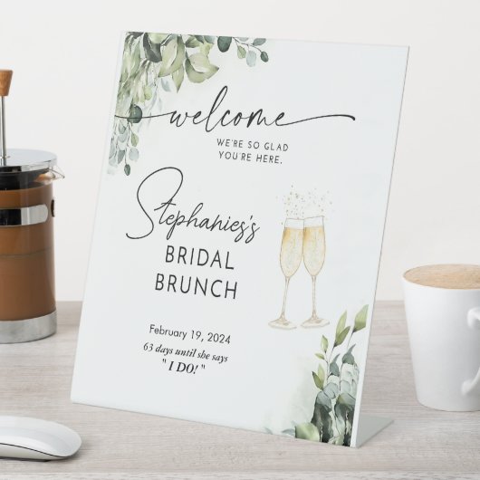 Redleaf Boho Bridal Brunch Douche Welkomstbord Reclamebord Met Voetstuk (Insitu)