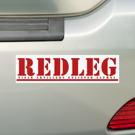 Redleg Bumpersticker (Op auto)