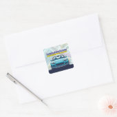Redline Bliss, een hoog revelling FR Vierkante Sticker (Envelop)