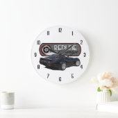 Redline Garage Black Vette Grote Klok (Huis)