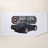 Redline Garage Black Vette Strandlaken (Voorkant)