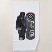 Redline Garage Black Vette Strandlaken (Voorkant)