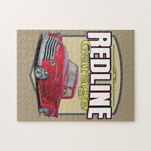 Redline Garage Red Truck Legpuzzel (Horizontaal)