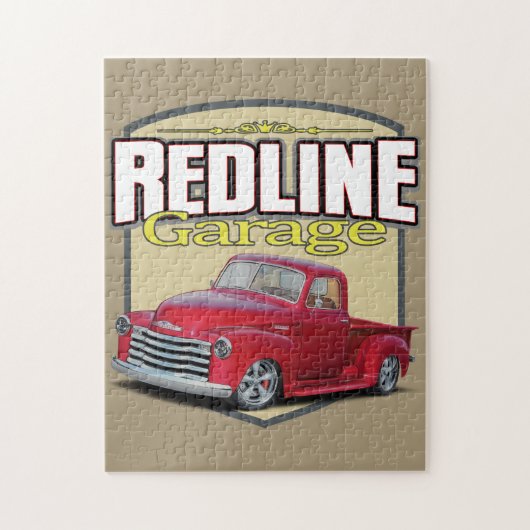Redline Garage Red Truck Legpuzzel (Verticaal)