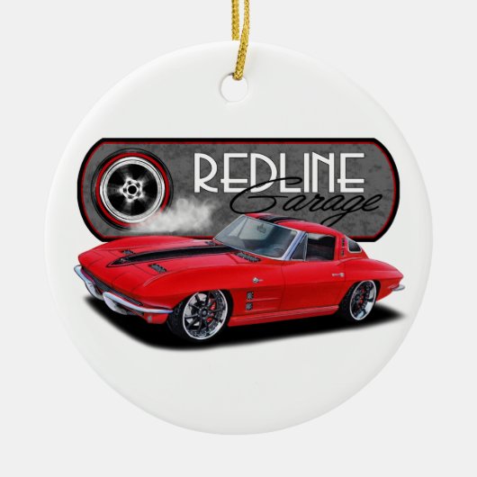 Redline Garage Stingray Keramisch Ornament (Voorkant)