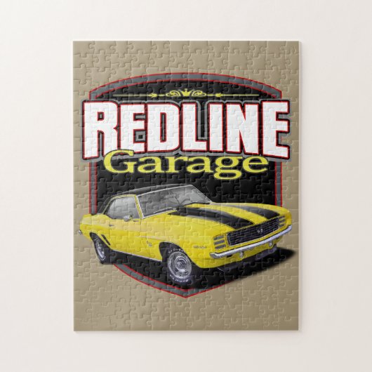 Redline Garage Yellow Camaro Legpuzzel (Verticaal)