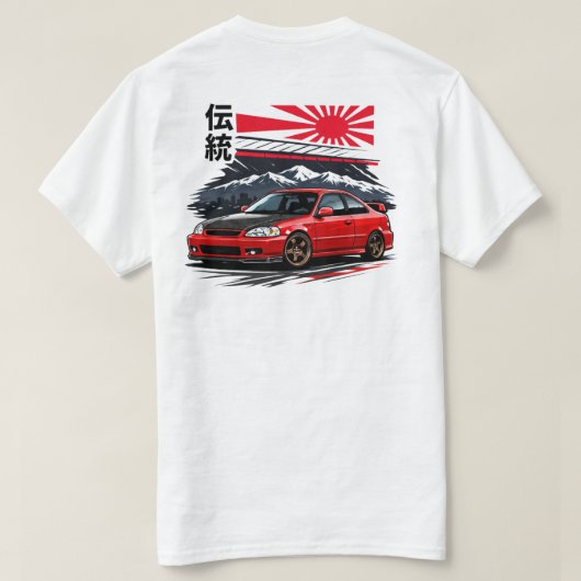 Redline Heritage Civic T-shirt (Design achterkant)