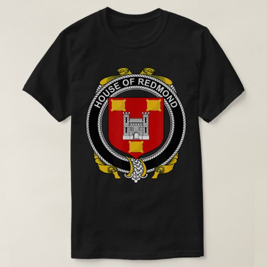 Redmond Coat of Arms Family Crest T-shirt (Design voorkant)