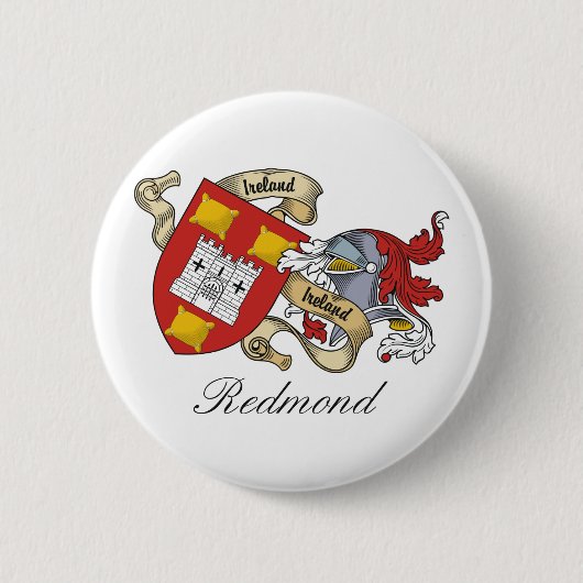 Redmond Family Crest Ronde Button 5,7 Cm (Voorkant)