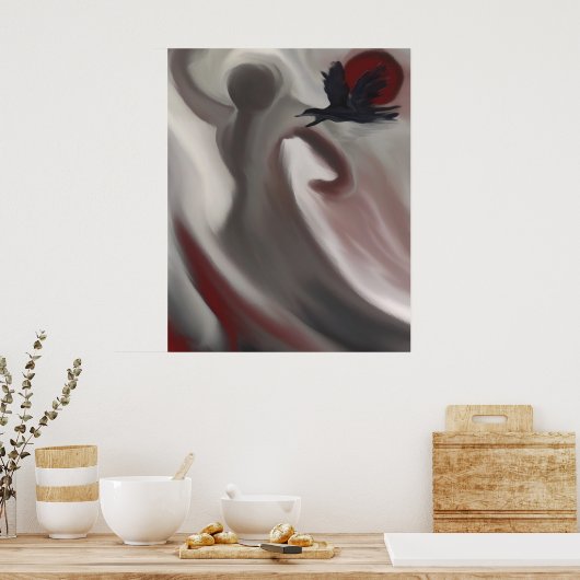 RedMoon-waarschuwing Poster (Keuken)