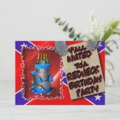 REDNECK BIRTHDAY ARTIJ INVITATION - DUCT TAPE KAART (Staand voorkant)