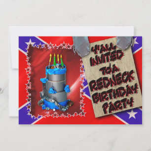 REDNECK BIRTHDAY ARTIJ INVITATION - DUCT TAPE KAART