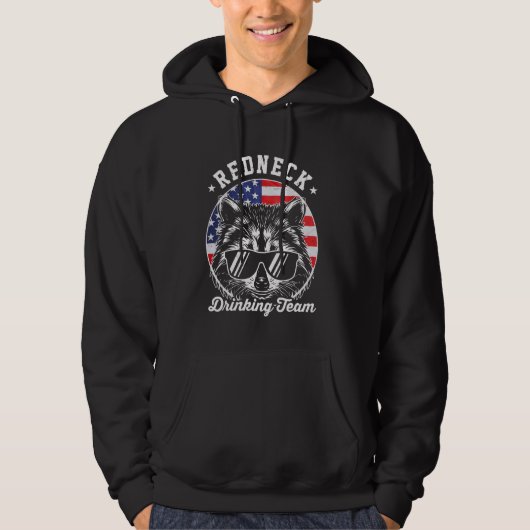 Redneck Drink Team Moonshine Bourbon Whiskey Hoodie (Voorkant)