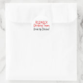 Redneck Drink Team (Rood Zwart) Ronde Sticker (Tas)