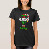 Redneck Elf Pajama Matching Group Kerstmis Holida T-shirt (Voorkant)