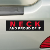 Redneck en er trots op bumpersticker (Op auto)