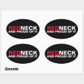 Redneck en er trots op ovale sticker (Vel)