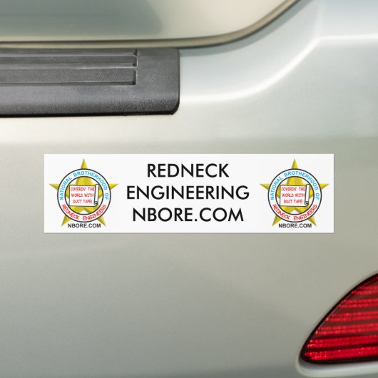 REDNECK ENGINEERING BUMPERSTICKER (Op auto)