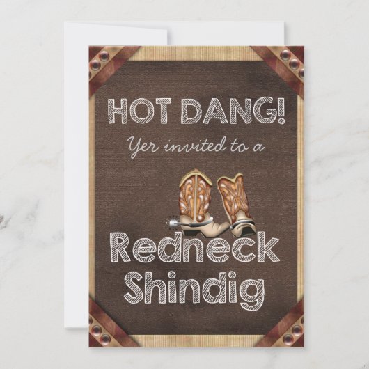 Redneck Feest Kaart (Voorkant)