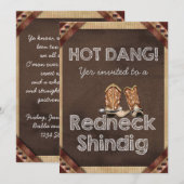 Redneck Feest Kaart (Voorkant / Achterkant)