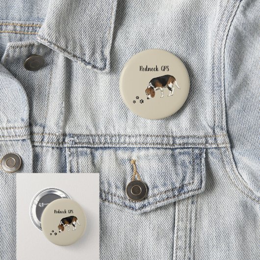 Redneck GPS-Button Ronde Button 5,7 Cm