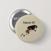 Redneck GPS-Button Ronde Button 5,7 Cm (Voorkant /achterkant)