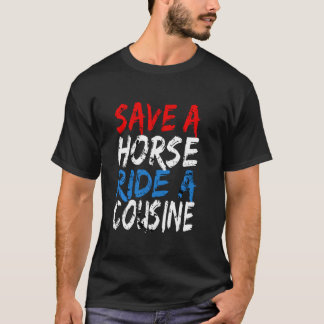 Redneck grap Sla een paard overrijd een neef T-shirt