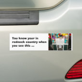 REDNECK INSTRUCTIES, Je weet het in je redneck... Bumpersticker (Op auto)