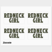 Redneck Meisje Groene Camo Stickers (Vel)