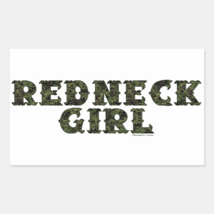 Redneck Meisje Groene Camo Stickers