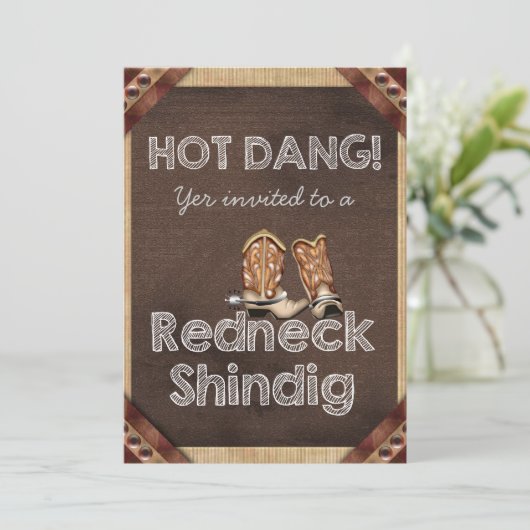 Redneck Party Kaart (Staand voorkant)