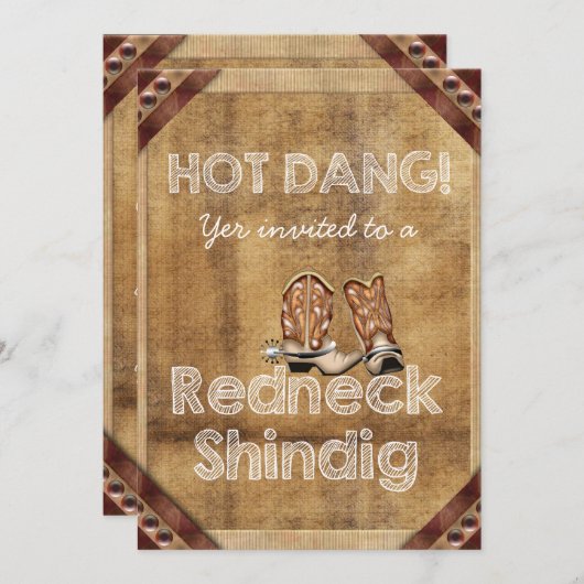 Redneck Party Uitnodigingen (Voorkant / Achterkant)