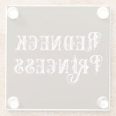 Redneck Princess Fancy Tekst Glazen Onderzetter (Achterkant)
