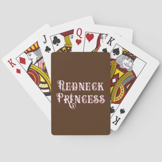 Redneck Princess Fancy Tekst Pokerkaarten (Achterkant)