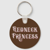 Redneck Princess Fancy Tekst Sleutelhanger (Achterkant)