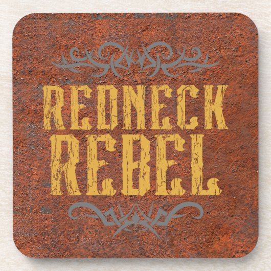 Redneck Rebel Grunge Rust Bier Onderzetter (Voorkant)